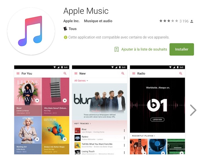 Apple Music se lance sur Android